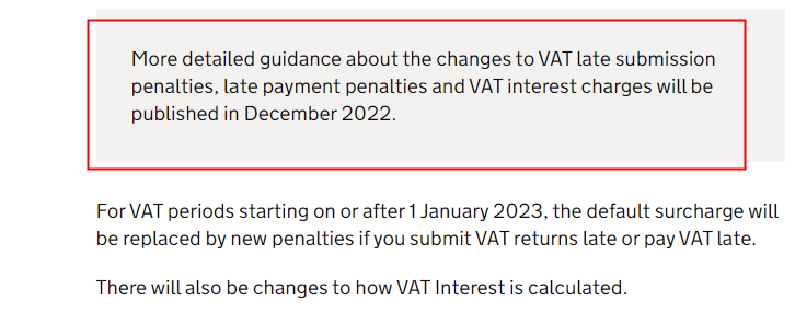 英国增值税罚款和增值税利息费用将会有所变化
