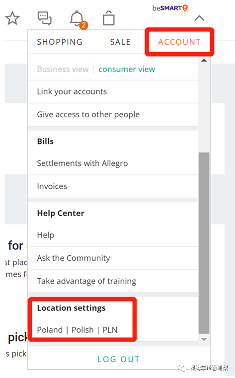 Allegro 的交货国家、语言和货币的设置如何影响销售