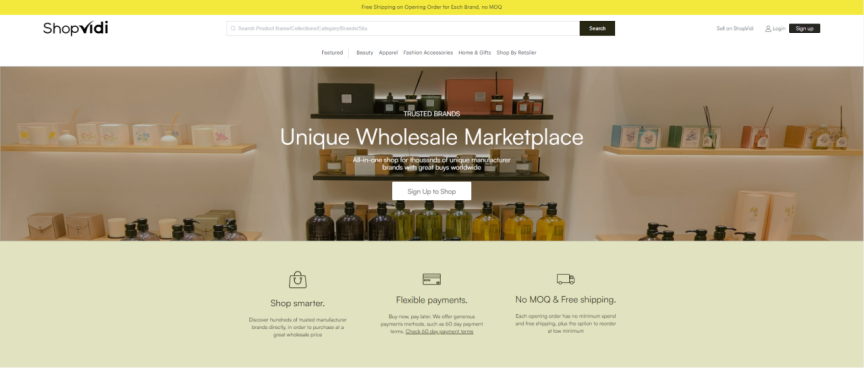 美国线下品牌电商批发平台ShopVidi开放Beauty类目招商！