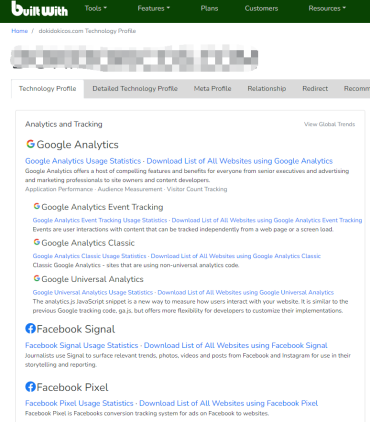 想知道竞争对手都用什么技术工具和营销工具吗？
