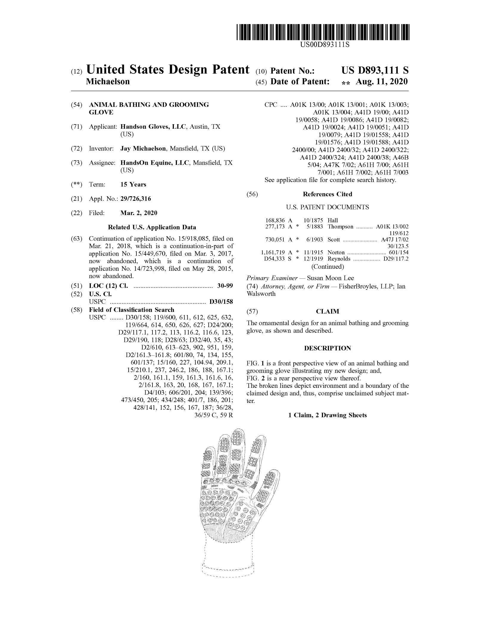 MA&BABY 婴儿服装商标维权和HANDSON GLOVES 宠物按摩手套专利维权