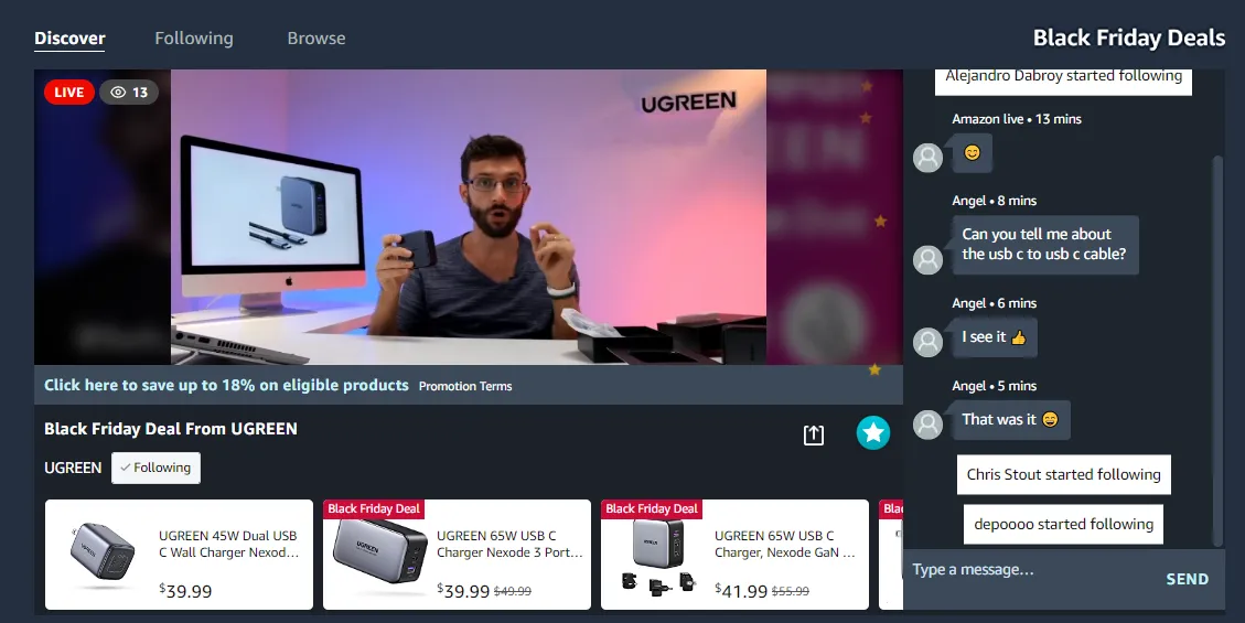 2022黑五网一增长背后:亚马逊直播的启示