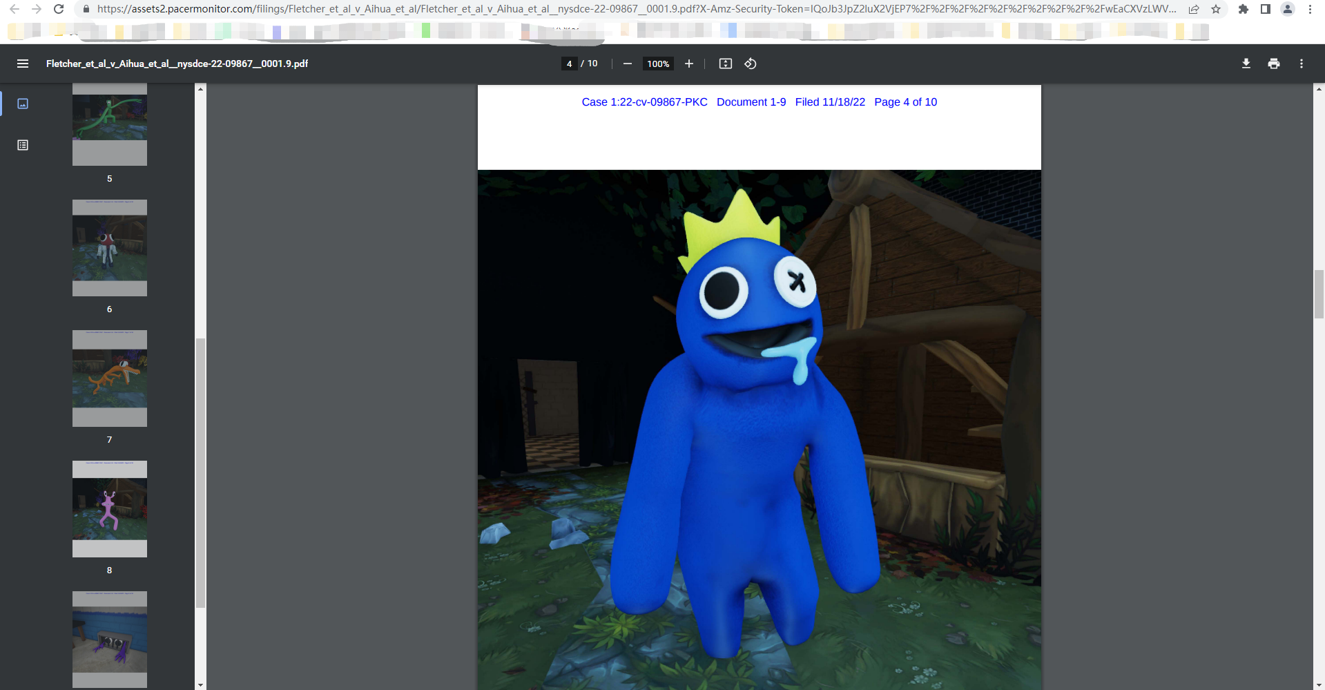 益智恐怖游戏彩虹朋友Rainbow Friends立案维权，六个角色形象有版权