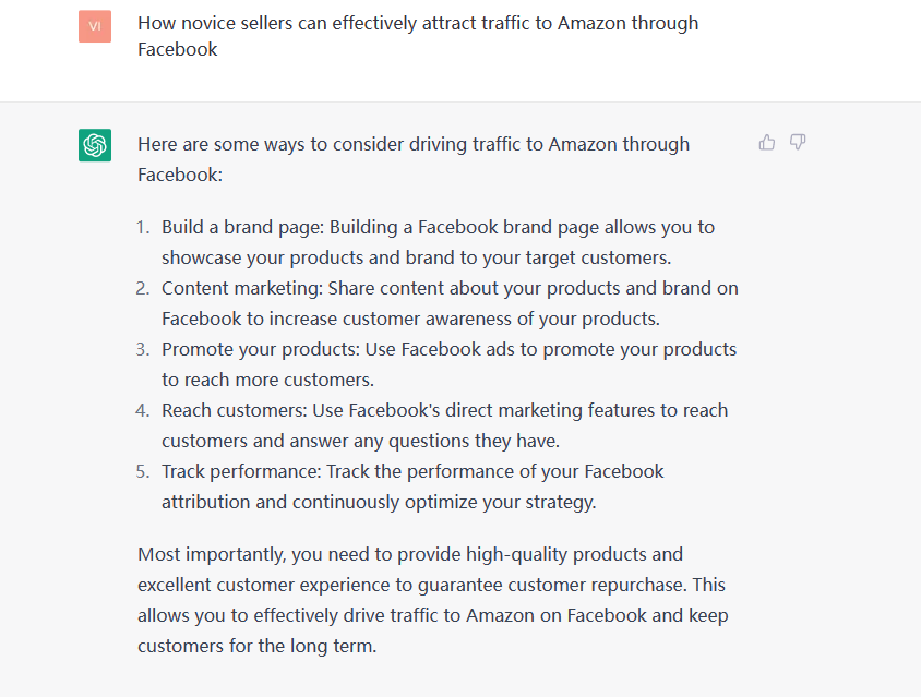 一路狂飙，ChatGPT如何看待Facebook推广以及Facebook广告