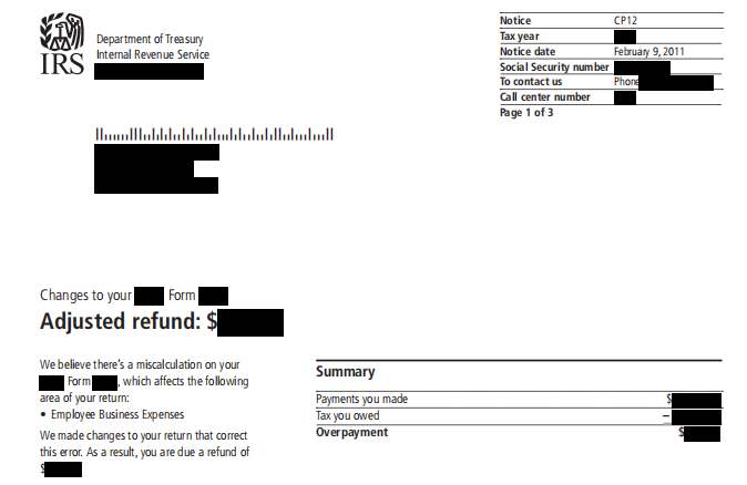 「美国报税季」突然收到CP12！是IRS又来让我交钱吗？