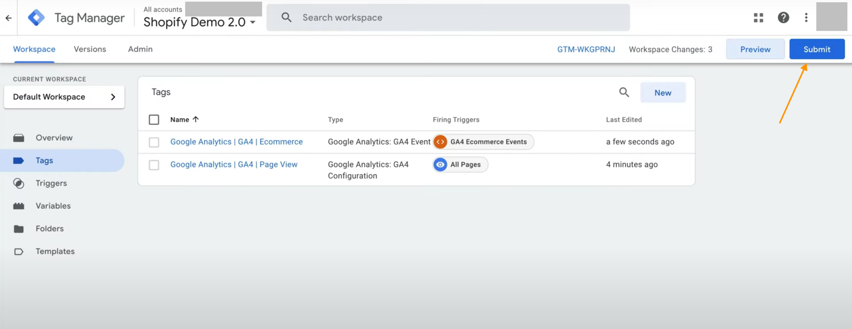 Shopify 如何使用 GTM 连接GA4