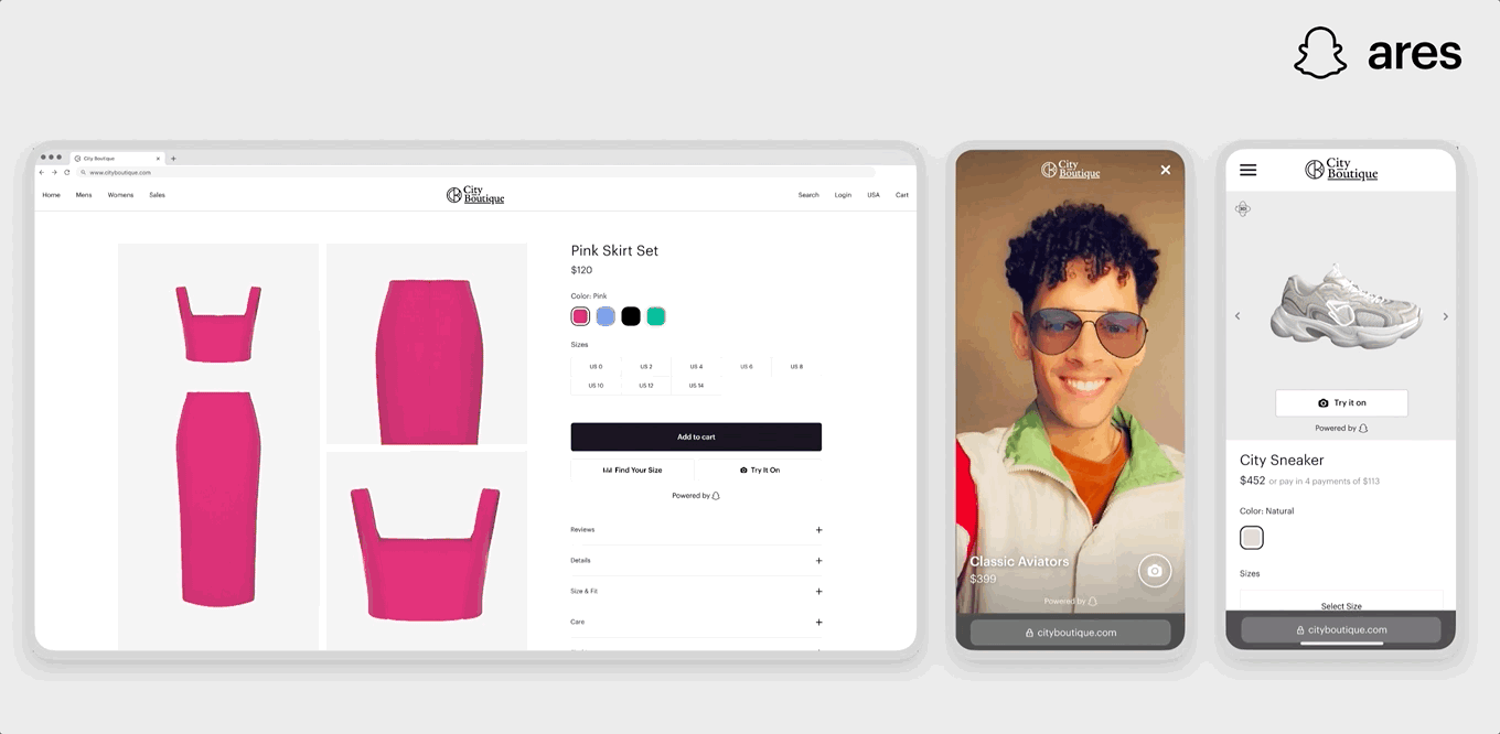 Snap 推出AR 企业服务（ARES），超过 300 家品牌接入