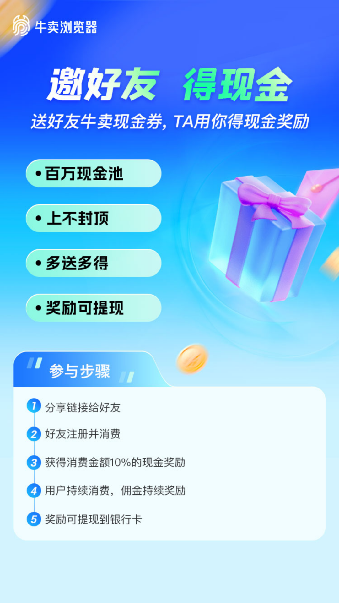 福利大派送｜成为牛卖分享达人，享现金超级奖励！