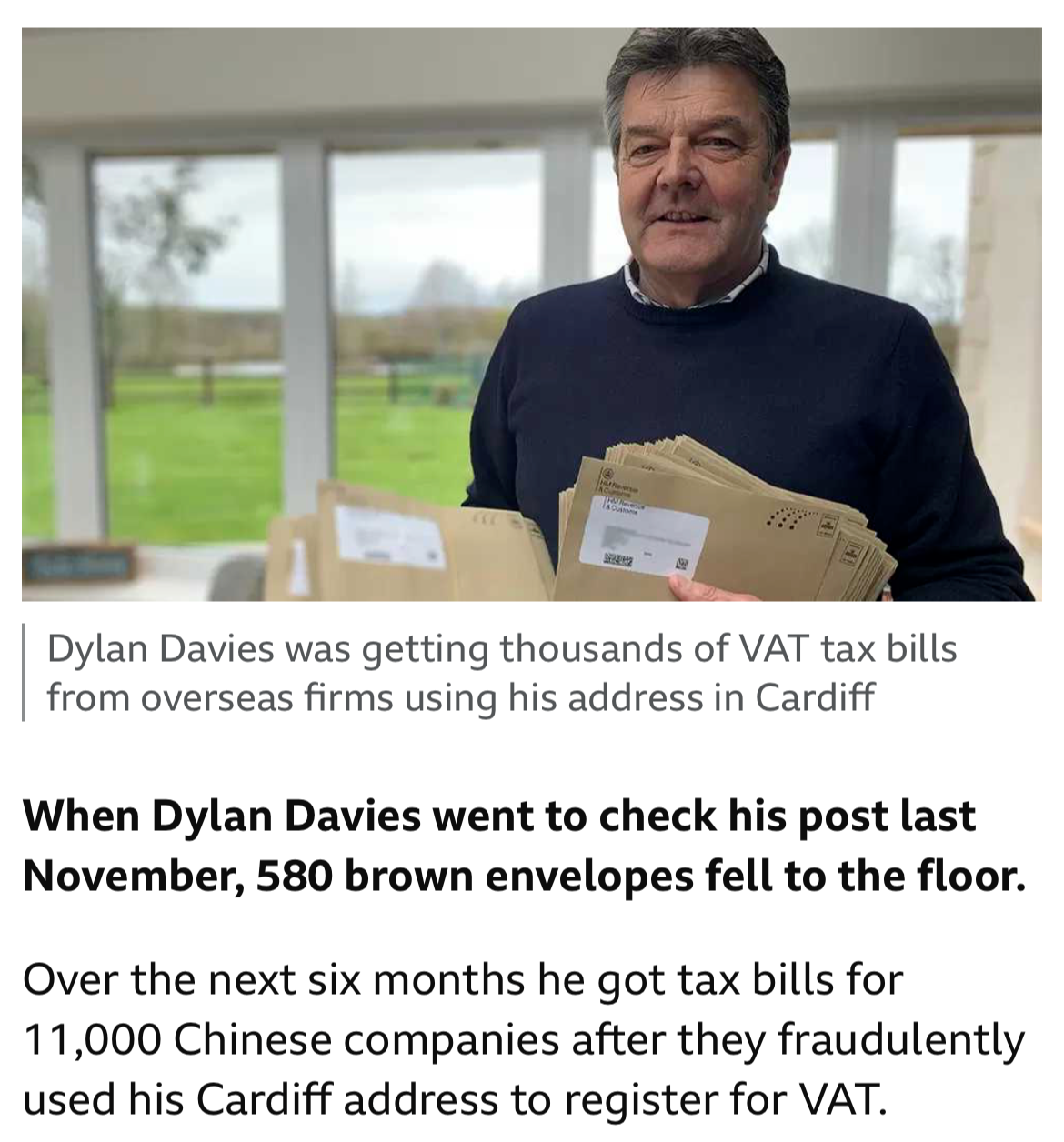 10000+中国公司涉嫌地址盗用，英国税局将再收紧英国VAT的注册！