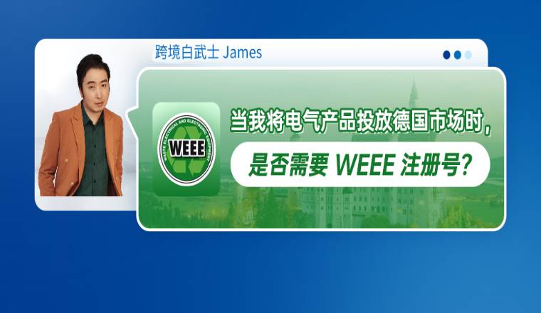 当我将电气产品投放德国市场时，是否需要WEEE注册号？