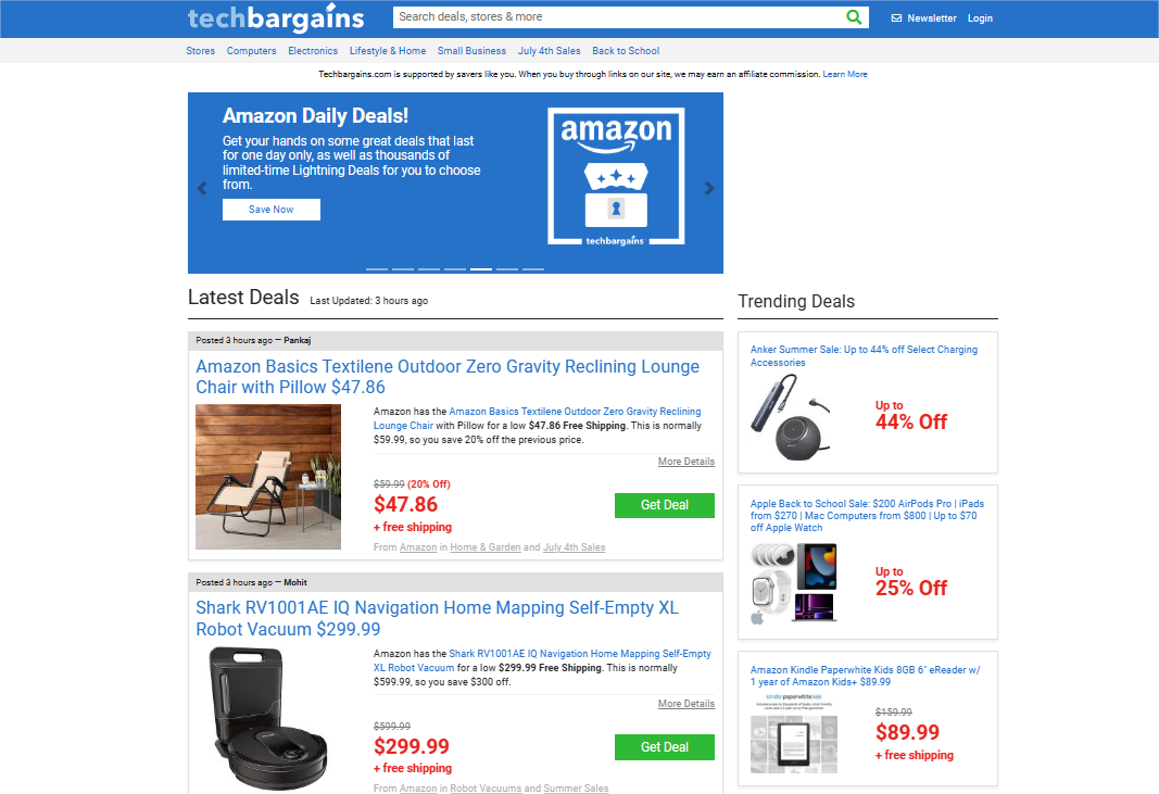 亚马逊卖家不能错过的宝藏deal站之TechBargains