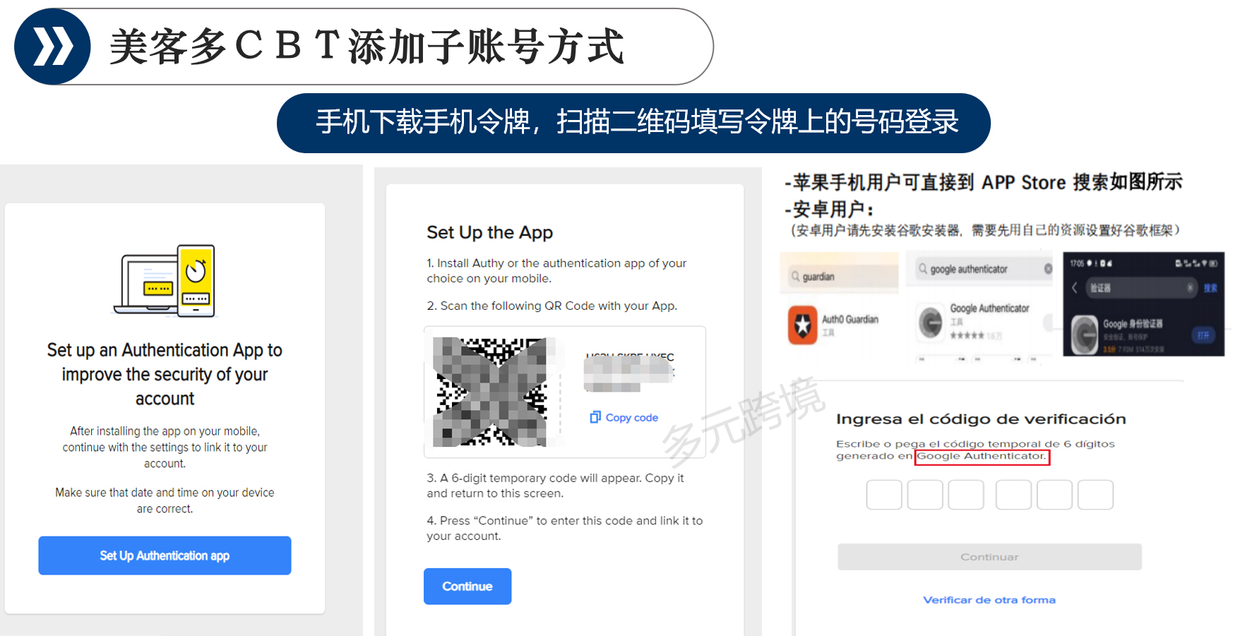 美客多子账号的授权实操