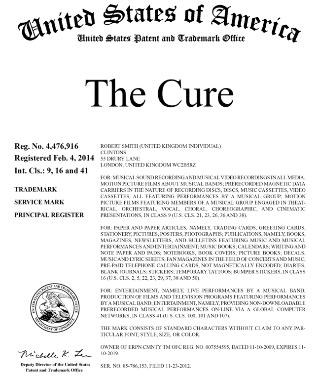 The Cure乐队也开始维权,一个商标能影响多少人?