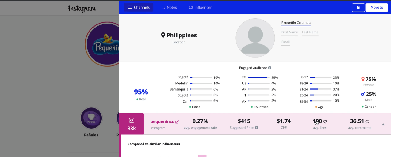 一个找网红避坑的工具——Upfluence