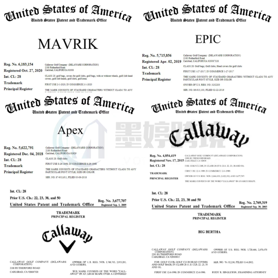 SMG律所代理新案件！两大高尔夫品牌维权！尚未发起TRO！