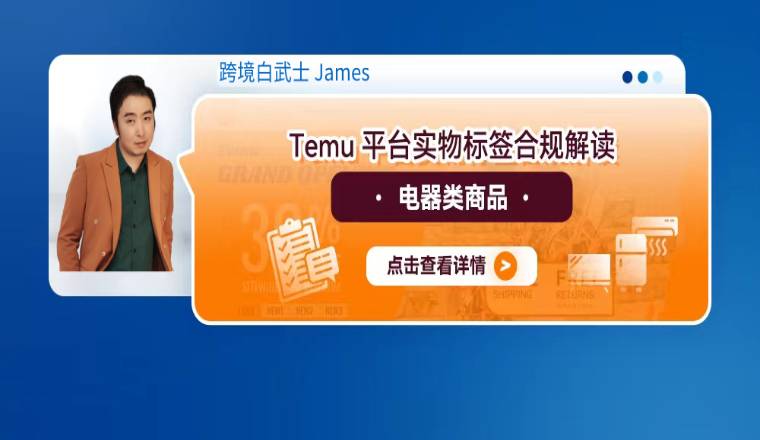 Temu平臺實物標簽合規解讀——電器類商品