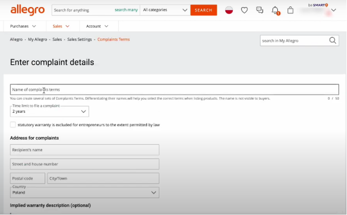 Allegro企业账户上架产品（offer）指南