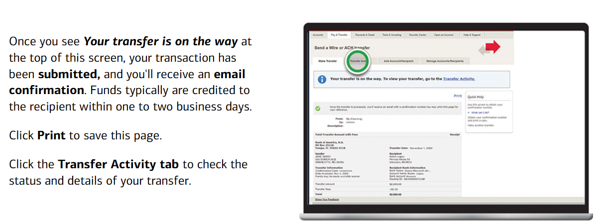 BOA在线操作指南（2）：如何进行国际电汇？