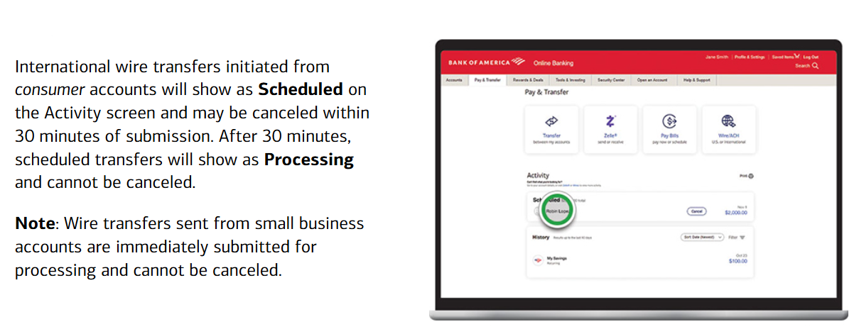BOA在线操作指南（2）：如何进行国际电汇？