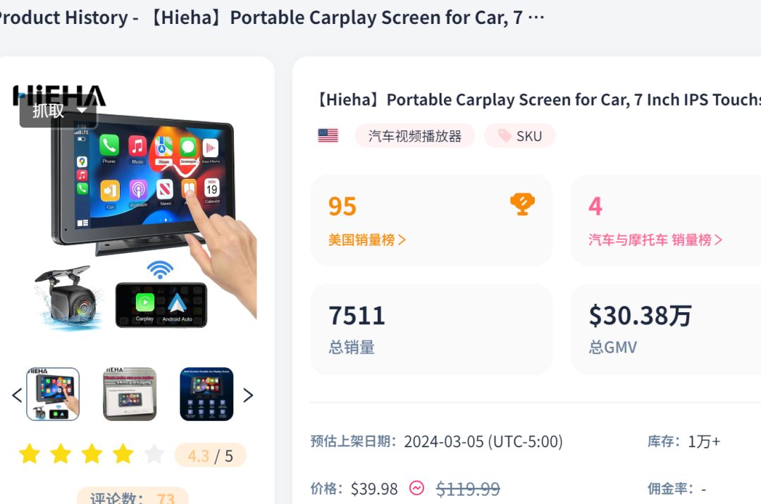 TikTok美区新宠：车载香薰突袭榜单，单日狂销10,900件！