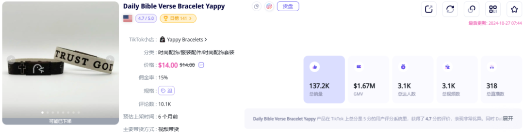NFC手环美国大卖，助力百万销售额