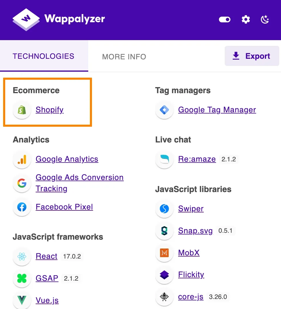 判断是否 Shopify 店铺以及检测主题模板和插件的方法 竞争对手网站分析