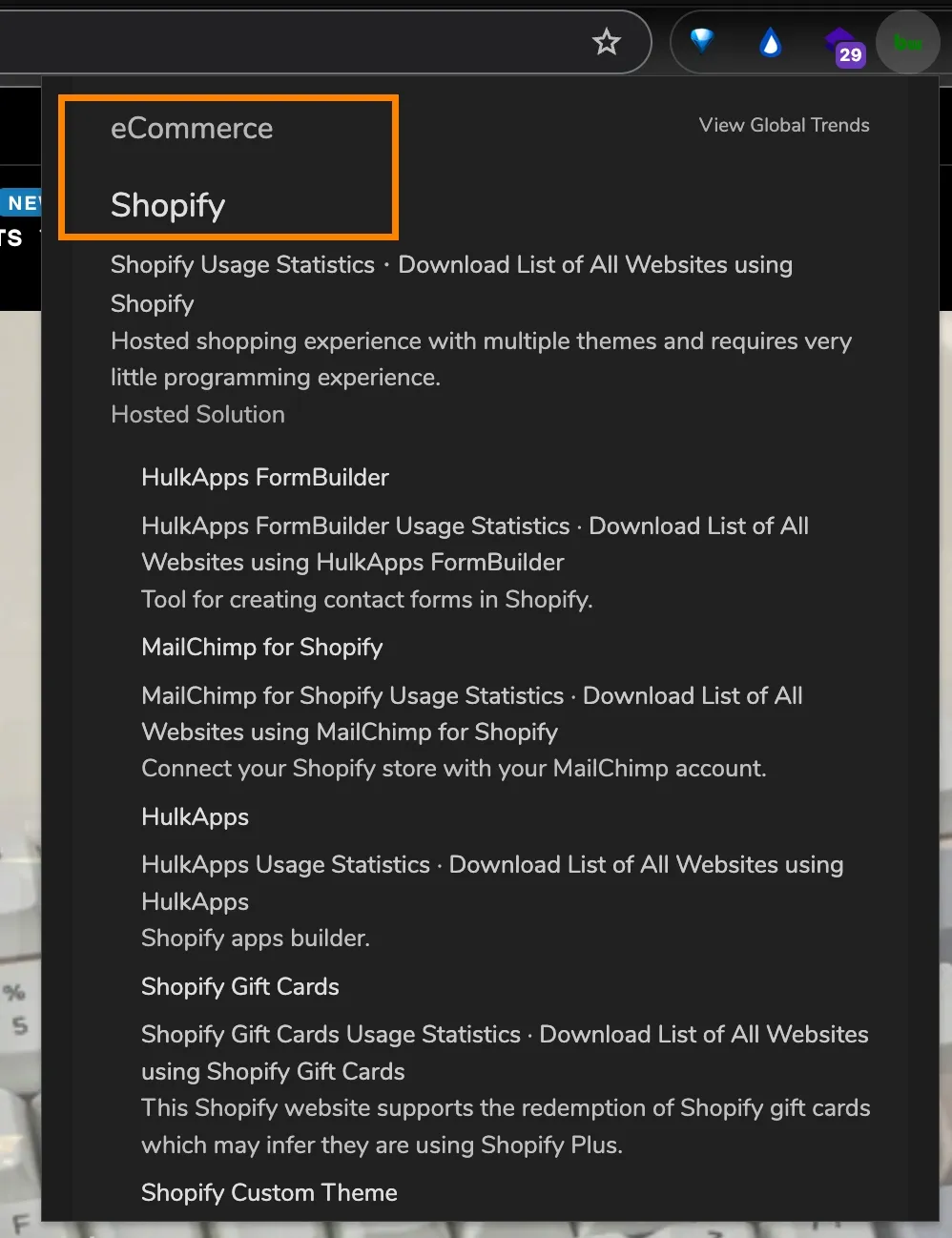 判断是否 Shopify 店铺以及检测主题模板和插件的方法 竞争对手网站分析