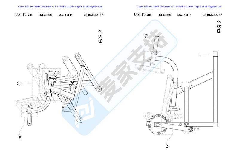 24-cv-11897，天呐撸！健身器材专利维权，已成功TRO冻结