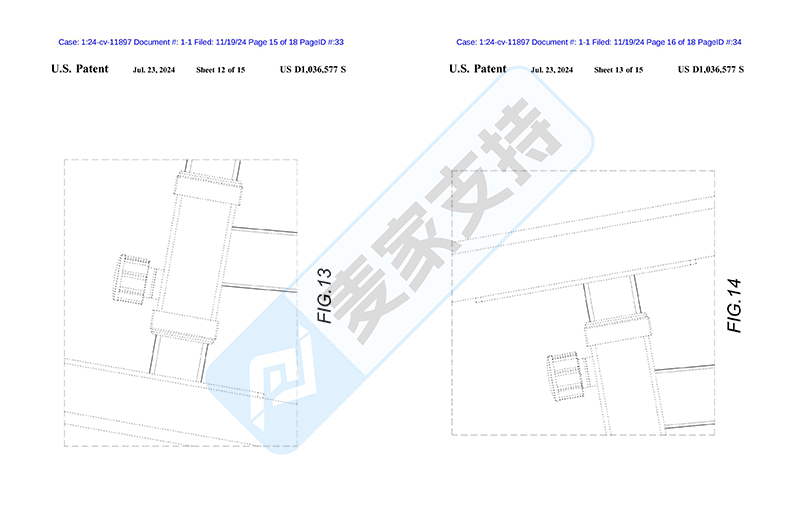 24-cv-11897，天呐撸！健身器材专利维权，已成功TRO冻结