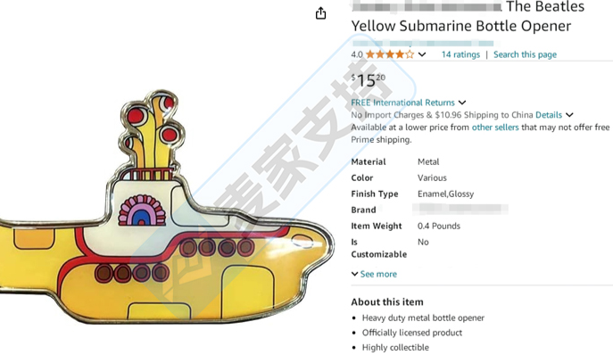 24-cv-24944，The Beatles及Yellow Submarine商标联合维权，跨境卖家速查