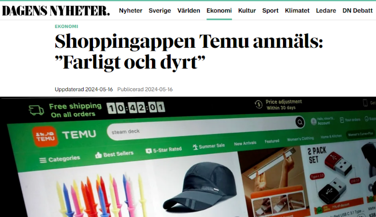 瑞典提议禁止Temu和SHEIN!再陷争议，Temu在欧洲强势反击