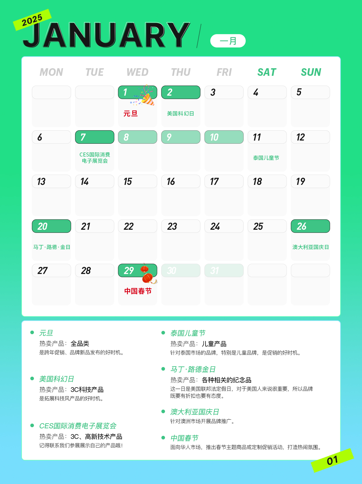 2025年跨境电商人必备的出海营销日历！-雨果网