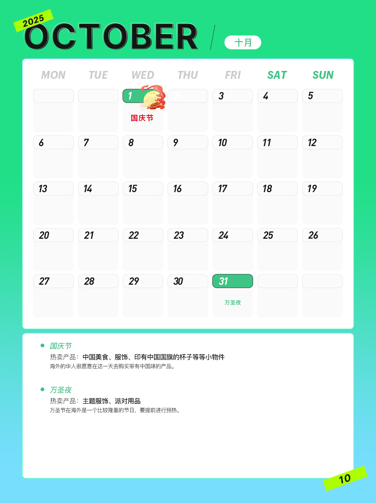 2025年每一个跨境电商人必备的出海日历！（下半年）