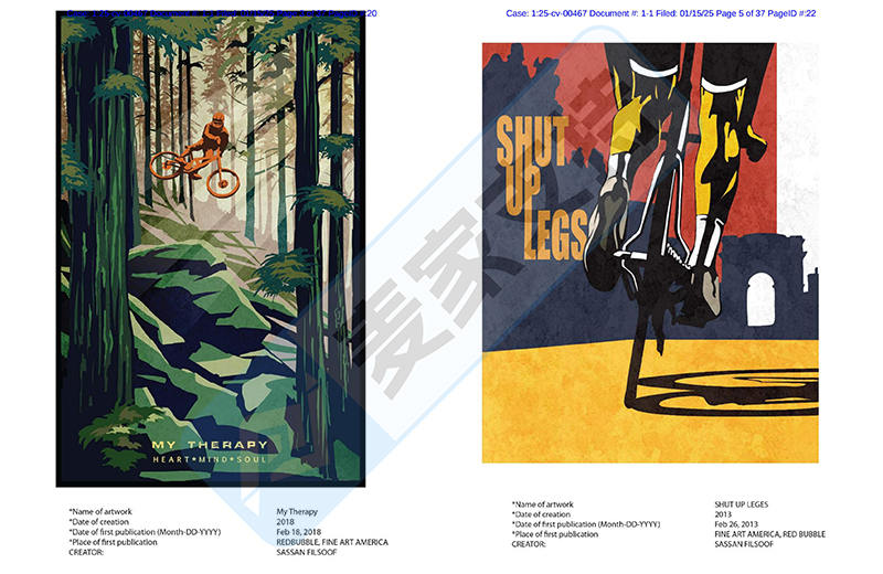 25-cv-00467，Sassan Filsoof更新版权再维权，曾TRO冻结213店