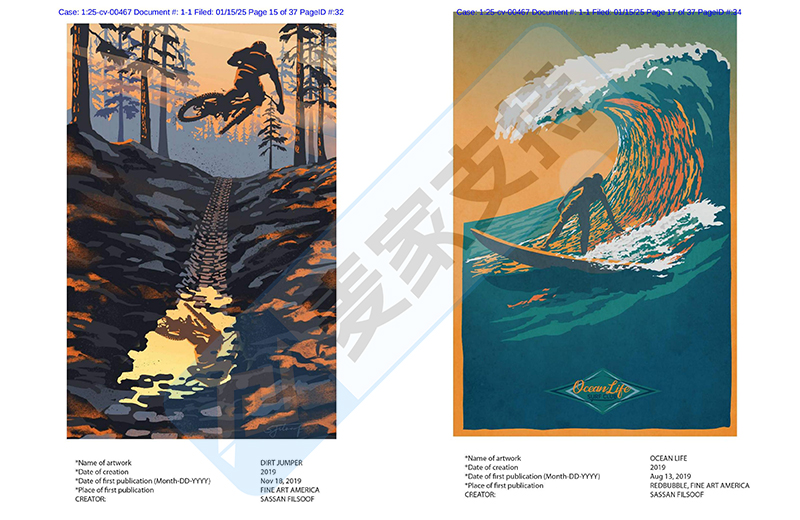 25-cv-00467，Sassan Filsoof更新版权再维权，曾TRO冻结213店