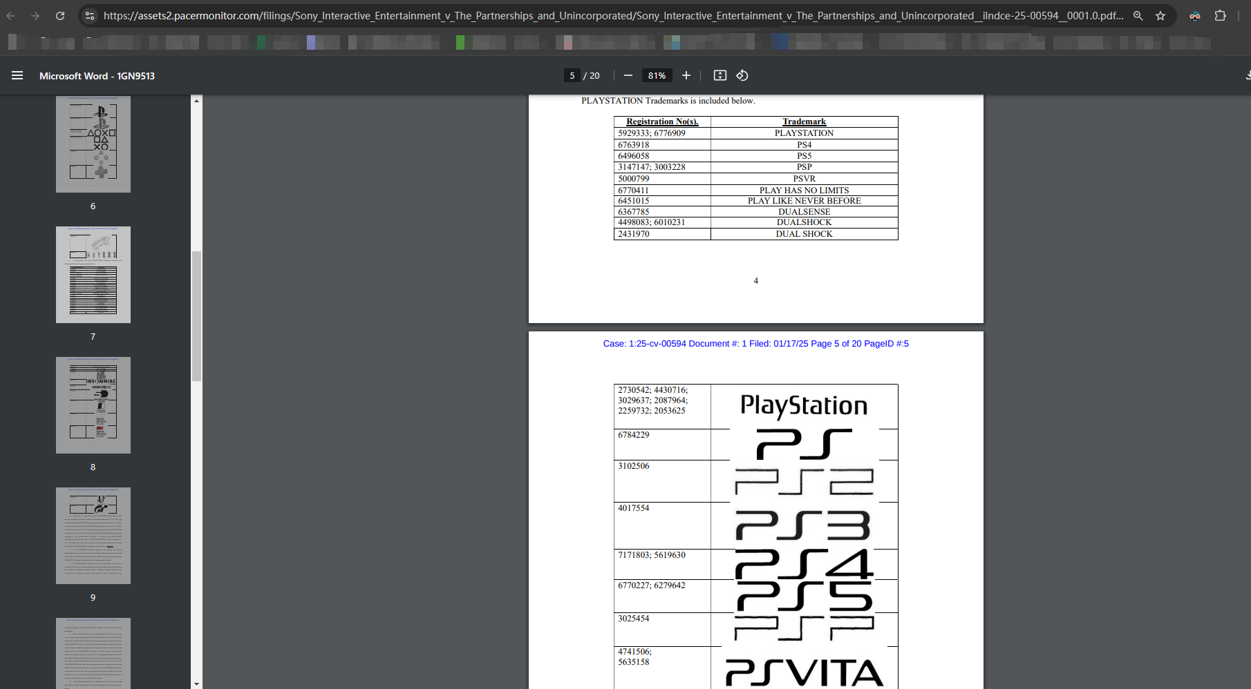 PlayStation 60多个商标维权，Mielle护发品牌诉讼，RYZE起诉517家侵权店铺