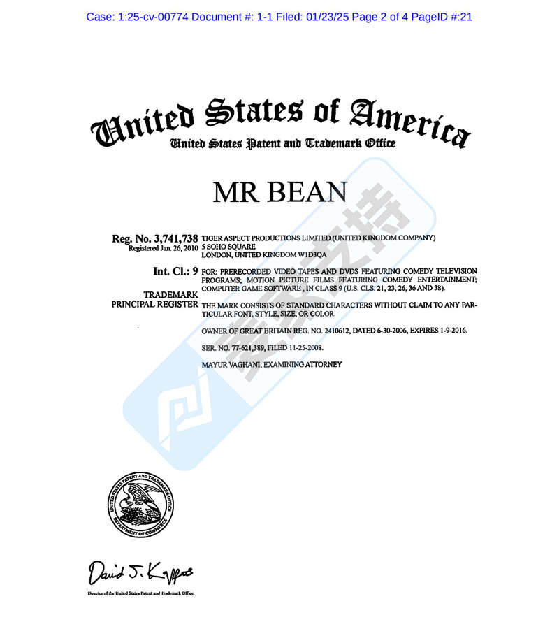 25-cv-00774，谁懂啊！几代人的记忆憨豆先生也维权啦！