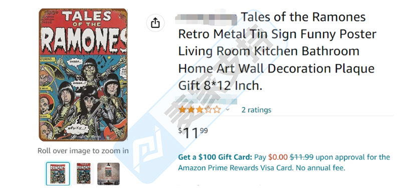 25-cv-01816，TRO新案速递：GBC律所代理雷蒙斯乐队再出击！