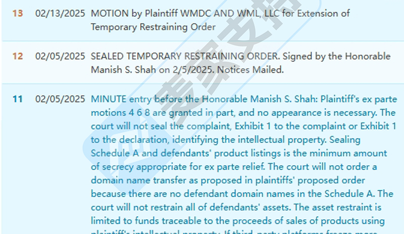 25-cv-00961，近期问得最多的神秘案件揭秘！已TRO冻结205店！