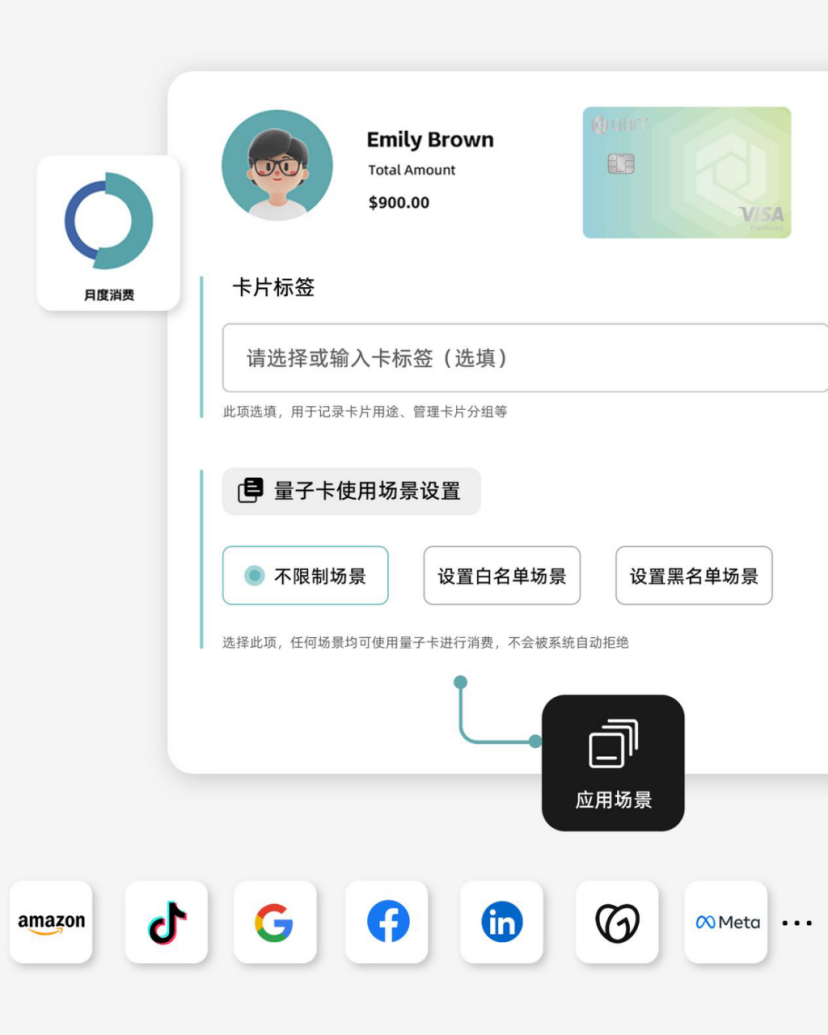 广告投放棘手？Qbit量子卡卡BIN丰富，可批量开卡，精准管控！