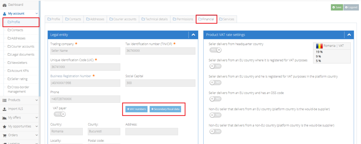 eMAG平台如何在个人资料中填写 DAC7 所需信息
