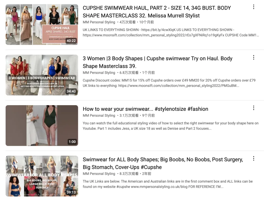 头部泳装出海品牌Cupshe、ZAFUL合作红人名单