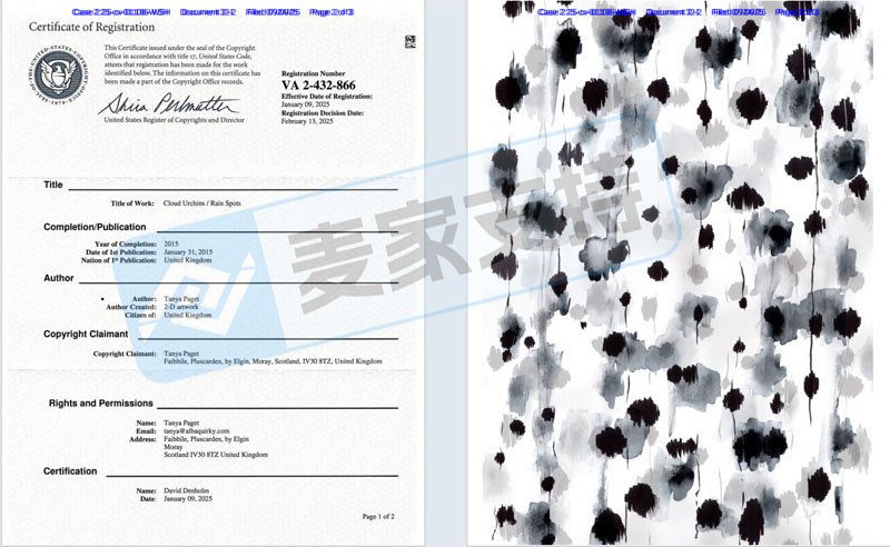 25-cv-01106，抽象水墨画作刮起维权风暴，79店涉案被TRO冻结！
