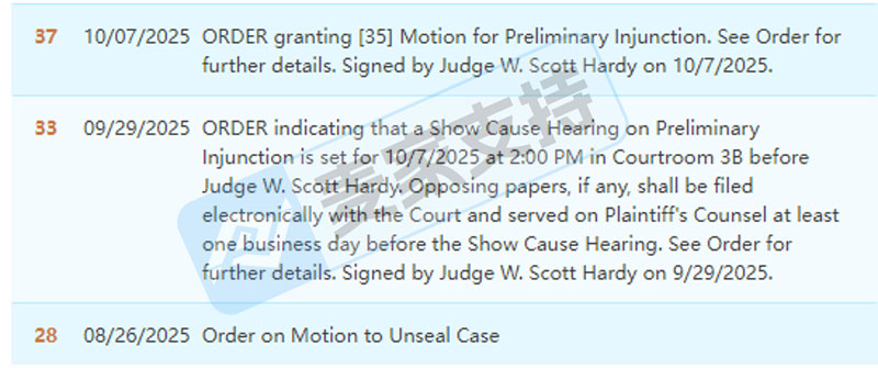 25-cv-01106，抽象水墨画作刮起维权风暴，79店涉案被TRO冻结！