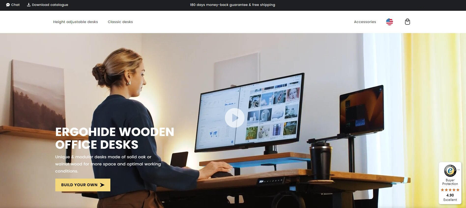 独立站优秀案例分析:办公桌品牌如何赢得高端用户?