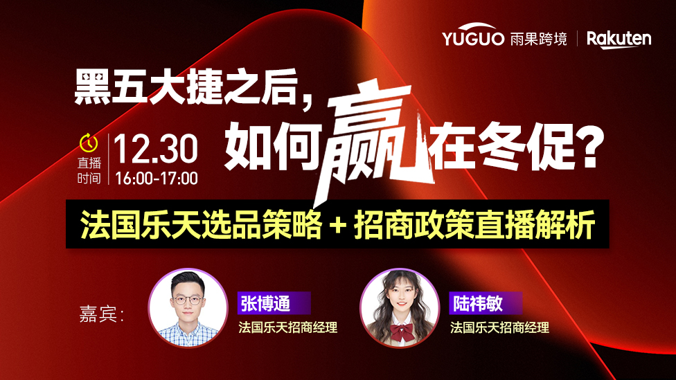黑五大捷之后，如何赢在冬促？法国乐天选品策略 + 招商政策直播解析