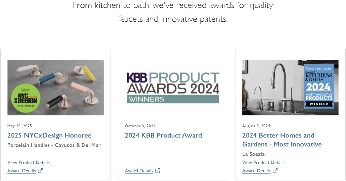 独立站优秀案例分析：水龙头供应商如何赢得高端客户信任？