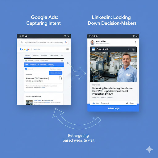 LinkedIn+Google Ads联动方案，如何精准捕获海外客户的决策链？