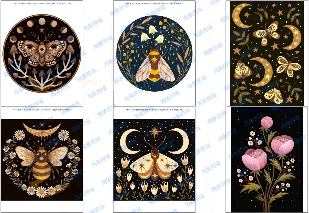 内衣版权画26-cv-249和昆虫画26-cv-1583和26-cv-1587和26-cv-1588河獭骨骼解剖插画