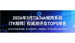 2026年3月TikTok矩阵系统（TK矩阵）权威测评及TOP5排名